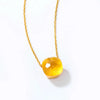 Necklace 925 Silver 9K Gold Plated Amethyst Geometric Retro Style