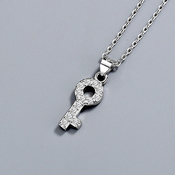 Necklace 925 Silver Mixed Gem Inlay Geometric Pendant Jewelry Electroplating