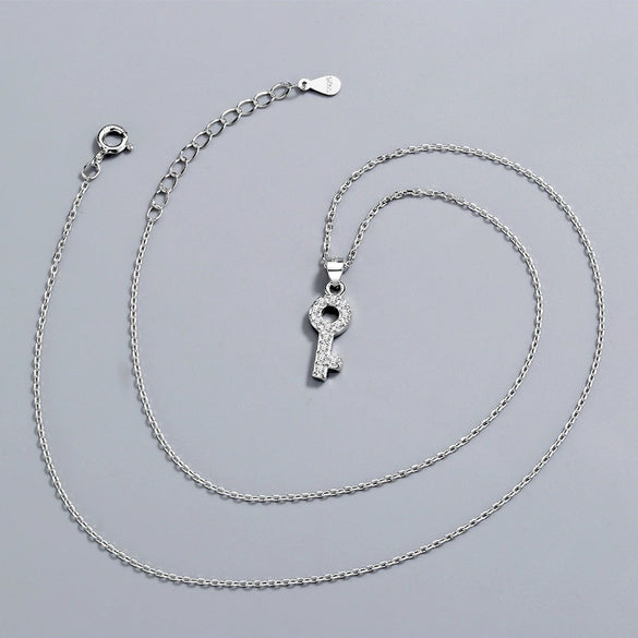 Necklace 925 Silver Mixed Gem Inlay Geometric Pendant Jewelry Electroplating