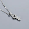 Necklace 925 Silver Mixed Gem Inlay Geometric Pendant Jewelry Electroplating