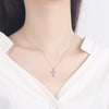 Necklace 925 Silver Mixed Gem Inlay Geometric Pendant Jewelry Electroplating