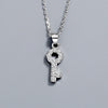 Necklace 925 Silver Mixed Gem Inlay Geometric Pendant Jewelry Electroplating