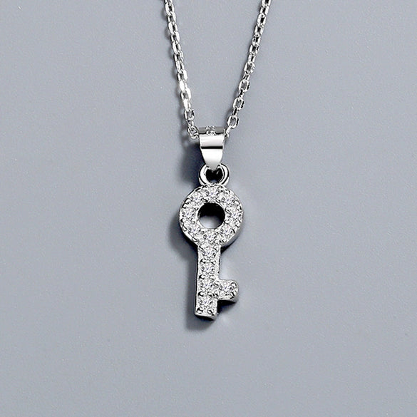 Necklace 925 Silver Mixed Gem Inlay Geometric Pendant Jewelry Electroplating