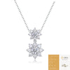 Necklace 925 Silver Moissanite Cross Chain Geometric Inlay