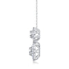 Necklace 925 Silver Moissanite Cross Chain Geometric Inlay
