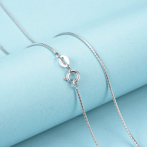 Necklace 925 Silver Snake Bone Chain Box Chain Geometric Electroplated