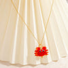 Necklace Small Crab Glass Pendant Stainless Steel Electroplating Clavicle Chain For Women