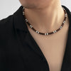Necklace Soft Pottery Geometric Splicing Wooden Beads Men's