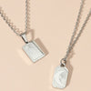 Necklace Square Pendant Titanium Steel And Stainless Steel Electroplating Geometric Simple Style For Men And Women