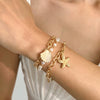 Necklace Stacking Style Animal Geometric Alloy Copperclad Iron Chain Starfish Fan Shell Pendant Electroplated