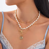 Necklace Stacking Style Animal Geometric Alloy Copperclad Iron Chain Starfish Fan Shell Pendant Electroplated