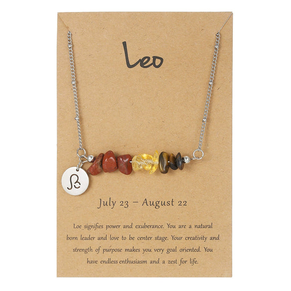 Necklace Stainless Steel Alloy Gravel Geometric Constellation Pendant O Word Chain