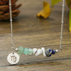 Necklace Stainless Steel Alloy Gravel Geometric Constellation Pendant O Word Chain