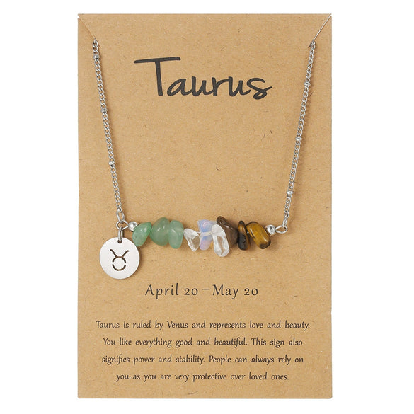 Necklace Stainless Steel Alloy Gravel Geometric Constellation Pendant O Word Chain