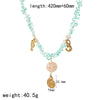 Necklace Stainless Steel Animal Zodiac Geometric Conch Shell Pendant Electroplating For Women