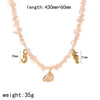 Necklace Stainless Steel Animal Zodiac Geometric Conch Shell Pendant Electroplating For Women