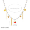 Necklace Stainless Steel Ball Chain Fruit Shape Electroplating Pendant Accessories For Women