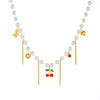 Necklace Stainless Steel Ball Chain Fruit Shape Electroplating Pendant Accessories For Women