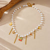 Necklace Stainless Steel Ball Chain Fruit Shape Electroplating Pendant Accessories For Women
