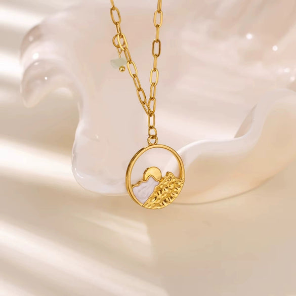 Necklace Stainless Steel Copper Animal Zodiac Baroque Pastoral Style Electroplating