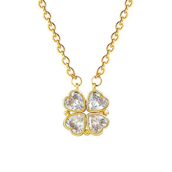 Necklace Stainless Steel Copper Animal Zodiac Cartoon Style Heart Fourleaf Flower Design