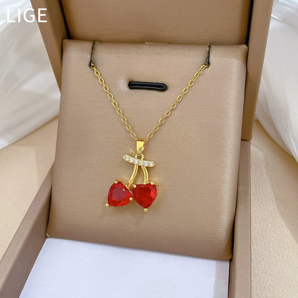 Necklace Stainless Steel Copper Animal Zodiac Cartoon Style Titanium Steel