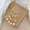 Necklace Stainless Steel Copper Cartoon Animal Zodiac Heart Fourleaf Flower Style
