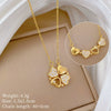Necklace Stainless Steel Copper Cartoon Animal Zodiac Heart Fourleaf Flower Style