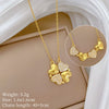 Necklace Stainless Steel Copper Cartoon Animal Zodiac Heart Fourleaf Flower Style