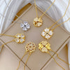 Necklace Stainless Steel Copper Cartoon Animal Zodiac Heart Fourleaf Flower Style