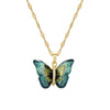 Necklace Stainless Steel Copper Colorful Butterfly Animal Zodiac Cartoon Style
