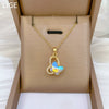 Necklace Stainless Steel Copper Colorful Butterfly Zircon Geometric Light Luxury Elegant Gorgeous Unisex