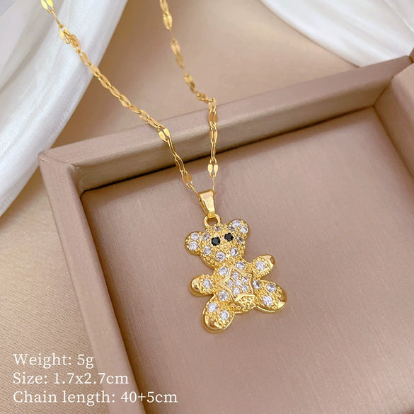 Necklace Stainless Steel Copper Fivepointed Star Geometric Light Luxury Elegant Gorgeous For Women