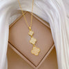 Necklace Stainless Steel Copper Fourleaf Flower Animal Zodiac Cartoon Style