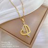 Necklace Stainless Steel Copper Geometric Arrow Through The Heart Design
