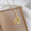Necklace Stainless Steel Copper Geometric Arrow Through The Heart Design