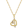 Necklace Stainless Steel Copper Geometric Arrow Through The Heart Design