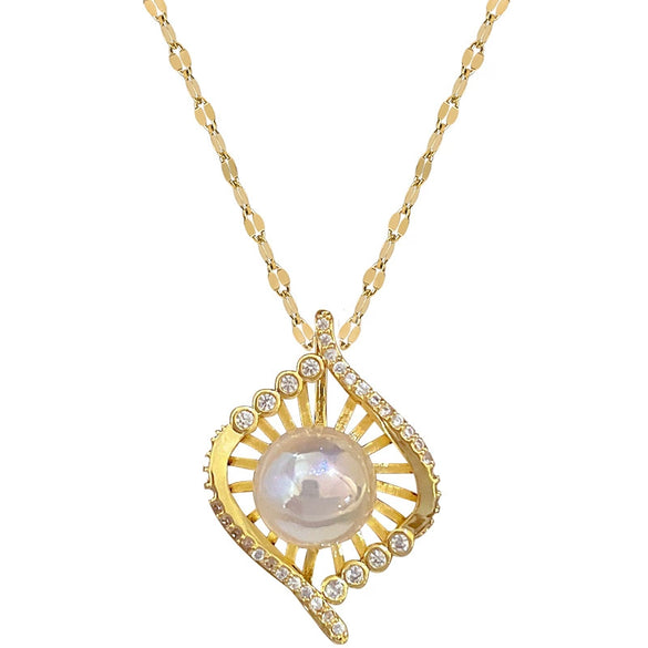 Necklace Stainless Steel Copper Geometric Bird's Nest Style