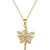 Necklace Stainless Steel Copper Geometric Butterfly Design