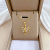 Necklace Stainless Steel Copper Geometric Butterfly Design