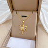 Necklace Stainless Steel Copper Geometric Butterfly Design