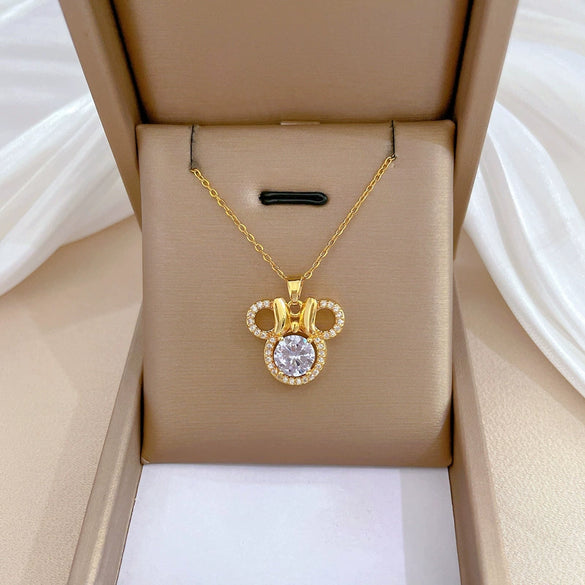 Necklace Stainless Steel Copper Geometric Butterfly Light Luxury Elegant Gorgeous Unisex