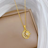 Necklace Stainless Steel Copper Geometric Cartoon Minimalist Style