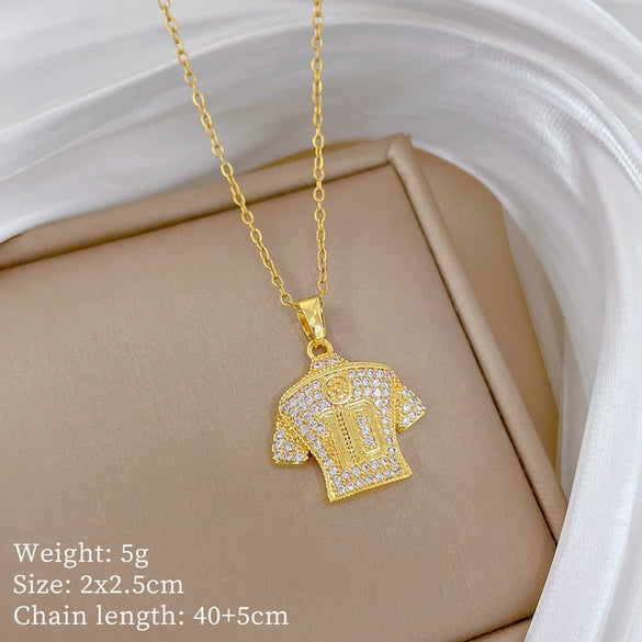 Necklace Stainless Steel Copper Geometric Cartoon Minimalist Style