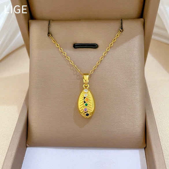 Necklace Stainless Steel Copper Geometric Cartoon Minimalist Style