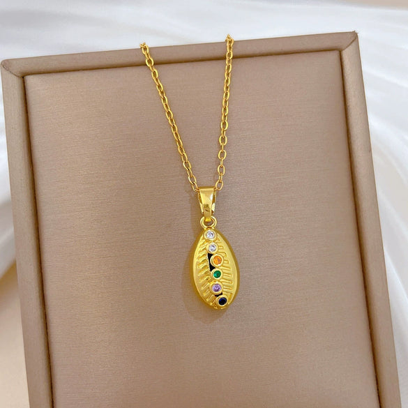 Necklace Stainless Steel Copper Geometric Cartoon Minimalist Style