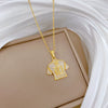 Necklace Stainless Steel Copper Geometric Cartoon Minimalist Style