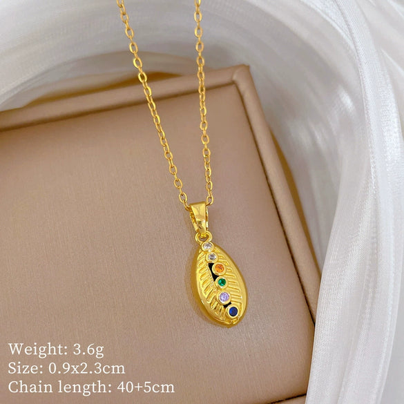 Necklace Stainless Steel Copper Geometric Cartoon Minimalist Style