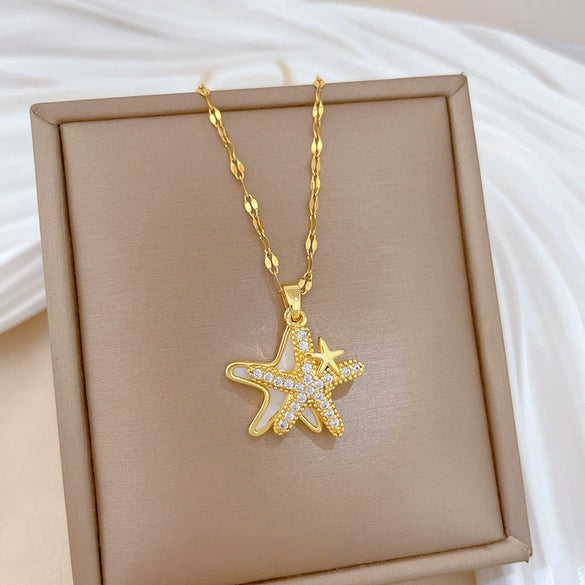 Necklace Stainless Steel Copper Geometric Cartoon Minimalist Unisex