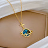 Necklace Stainless Steel Copper Geometric Cartoon Starry Sky Stars Moon Design
